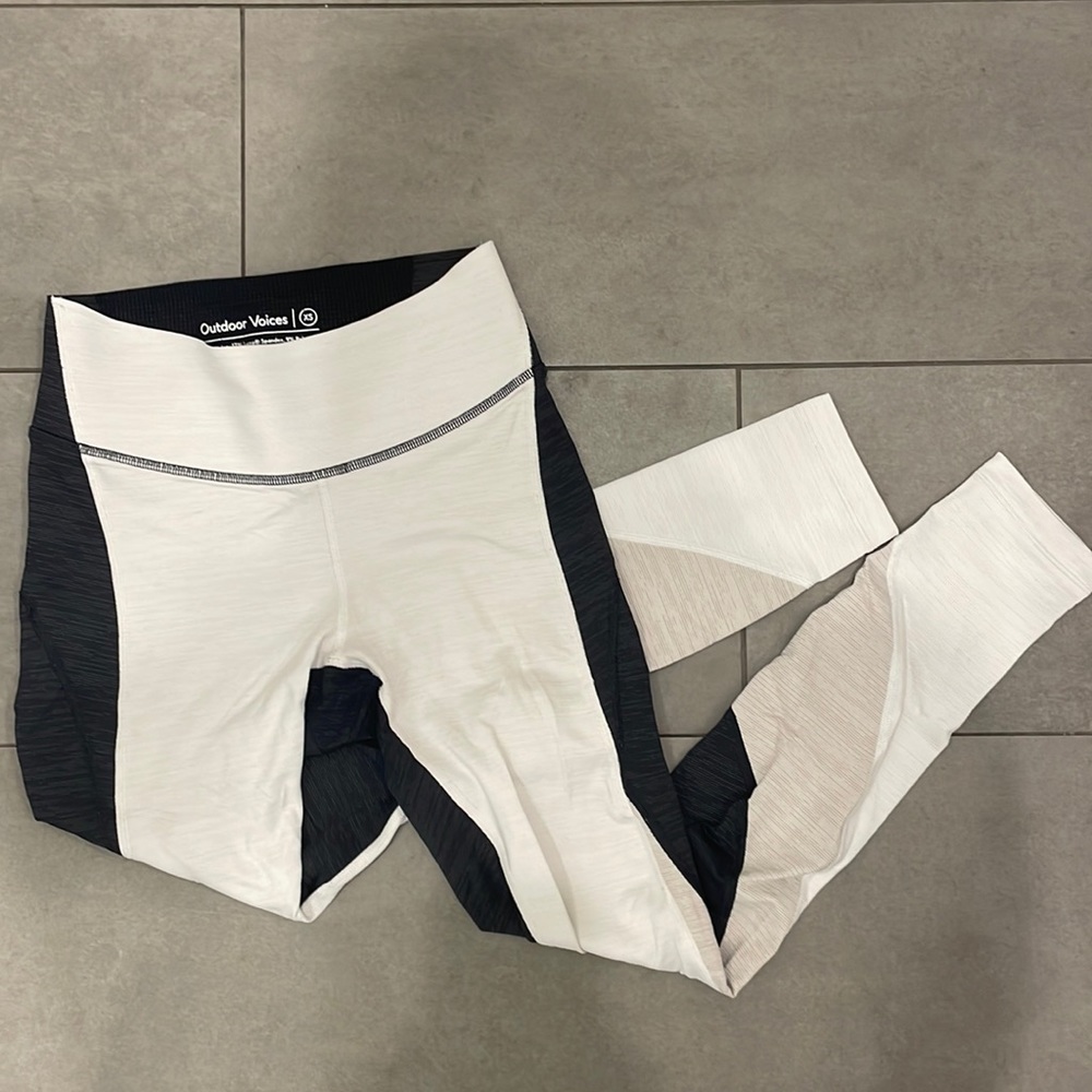 Core 7/8 white/black legging